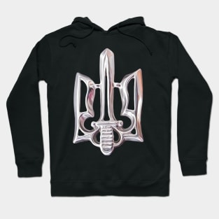 Ukrainian symbol silver tryzub Hoodie